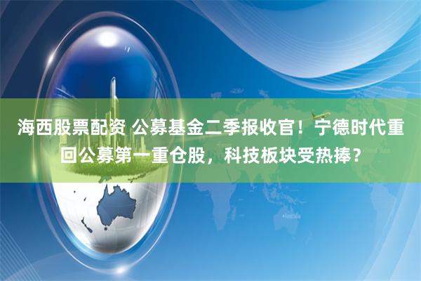 海西股票配资 公募基金二季报收官！宁德时代重回公募第一重仓股，科技板块受热捧？